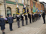 Standards prepare to march on parade